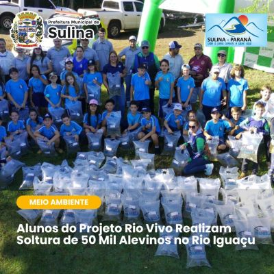 Alunos do Projeto Rio Vivo Realizam Soltura de 50 Mil Alevinos no Rio Iguaçu