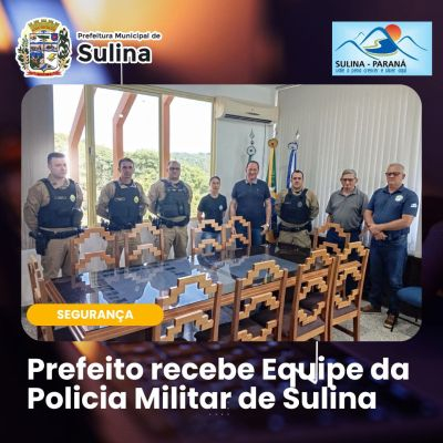 Prefeito recebe equipe da Polícia Militar 