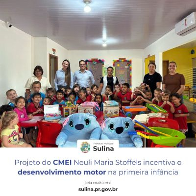 Projeto do CMEI Neuli Maria Stoffels incentiva o desenvolvimento motor na primeira infância