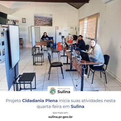 Projeto Cidadania Plena Inicia suas atividades nesta quarta-feira em Sulina