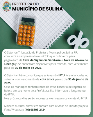 Lançamento de Impostos