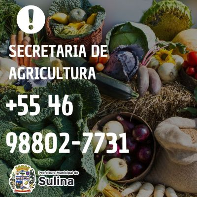 Novo Telefone Secretaria de Agricultura